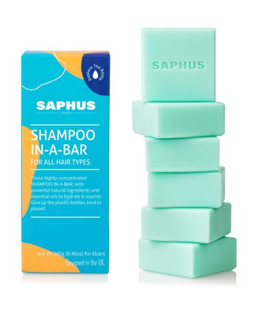 6Pcs Shampoo Bars for Hair with Conditioner Effective  Natural Ingredients Solid Shampoo  Sulfate Free  Plastic Free  Travel Friendly