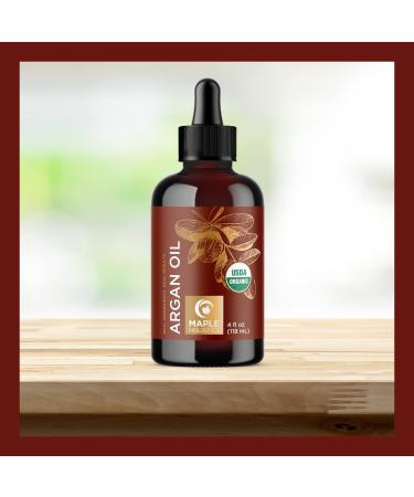 Certified Organic Argan Oil of Morocco for Hair, Skin, and Nails - Cold Pressed, Unrefined - Face, Body, and Hair Care - Buy Online on SooperMarket.com
