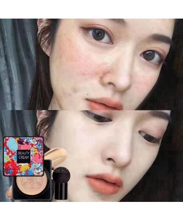 Lovelycat Mushroom Head Air Cushion BB Cream Even Skin Tone Makeup Base PrimerConcealer Lasting Nude Makeup Moisturizing Brightening Pigment CC Liquid Foundation (C-2PC) - Buy Online on SooperMarket.com