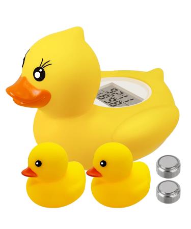 MSNUNA Baby Thermometer (Upgraded Set),The Baby Bath Floating Yellow Duck Toy Bathtub & Room Safety Temperature Thermometer