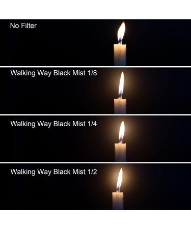Walking Way 1/4 Black Pro Mist Diffusion Filter 49mm - Soft Focus Lens for Portrait Photography and Video - 49mm Circular Diffuser Filter - Buy Online on SooperMarket.com