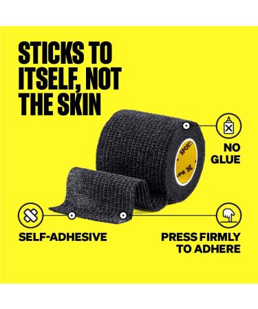 24 Rolls SPORTTAPE Self-Adhesive Football Sock Tape | 7.5cm x 4.5m - Red | Cohesive Bandage - Pet & Vet Wrap for Dogs & Horses | Compression Bandage Shin Pad Tape Football Ankle Red 7.5x450 cm (Pack of 24) - Buy Online on SooperMarket.com