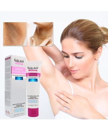 Kojic Acid Skin Whitening Cream for Intimate Areas | Dark Spot Corrector & Bleaching Cream for Body Underarms Knees Elbows | 1.7oz Collagen Milk Formula - Buy Online on SooperMarket.com