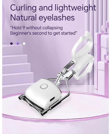 USB Charging Model Electric Eyelash Curler Fast Heating Portable Eye Lash Perm Lasting Curling Thermal Eyelash Clip B - Buy Online on SooperMarket.com