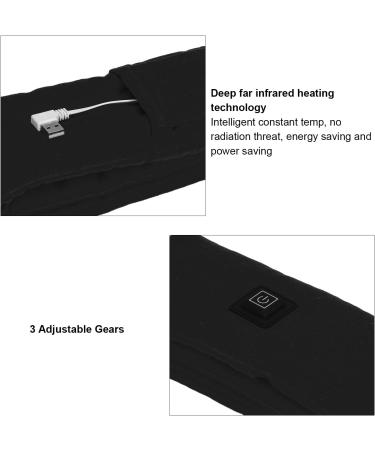 Plplaaoo USB Heating Scarf - Adjustable Heated Scarf for Adults Children & Elderly | Washable with 3 Gears | Black - Buy Online on SooperMarket.com