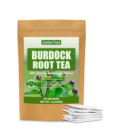 Zunhai Food Burdock Root Tea - 40 Tea Bags - 2.8 Oz: Premium Herbal Tea Blend - Buy Online on SooperMarket.com