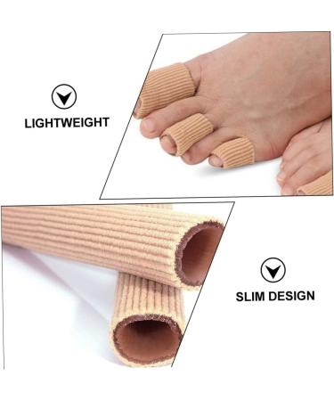 PLAFOPE 2pcs Gel Finger Toe Cover Thumb Protector - Elastic Silicone Wrap Bandages for Toe and Finger Support - Flesh Color - Buy Online on SooperMarket.com