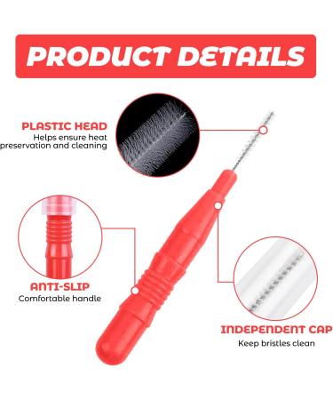 ACBOOR 100-Pack Interdental Brushes | Reusable Tooth Cleaning Tools in Red Blue Light Green & Orange | Best for Teeth Cleaning & Oral Hygiene - Buy Online on SooperMarket.com