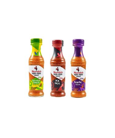 Nando's Peri-Peri Sauce Selection Hot Lemon & Herb Garlic 125g Each