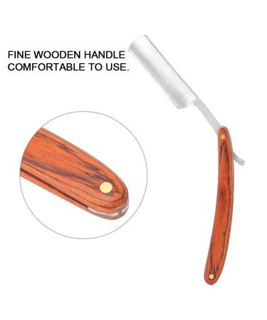 Professional Razor Shaving Knife | Straight Edge Barber Razor with Wooden Handle | Best Beard & Hair Cutting Tool for Barbers - Buy Online on SooperMarket.com