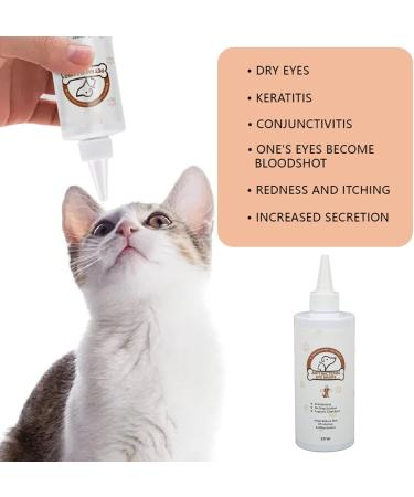 237ml Dogs and Cats Eye Cleaner Pet Eye Care Dogs Eye Rinse Liquid for Cleanse Irritated Eyes - Buy Online on SooperMarket.com