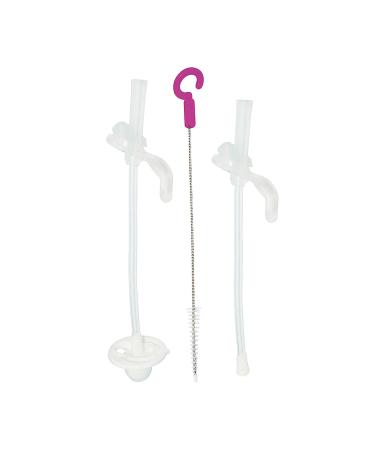 b.box Sippy Cup Replacement Straw Pack | Includes 1 Replacement Straw 1 Replacement Straw with Weight 1 Cleaning Brush | Fits Sippy Cups
