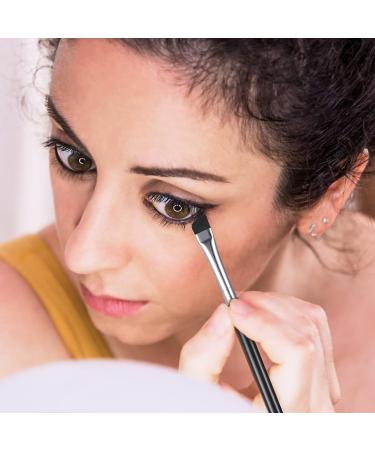 Lusofie 3pcs Eyeliner Brush Set - Professional Eye Makeup Brushes for Angled Eyeliner, Concealer, and Beveled Eyebrows - Buy Online on SooperMarket.com