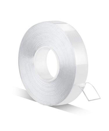 CLAVICHORD Double Sided Tape Heavy Duty  1/2inch 10ft Clear Mounting Tape Sticky Removable Two Sided Tape No Residue Strong Adhesive Acrylic Tape for Carpets/Poster/Craft/Wall/Picture 0.5  Transparent