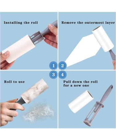 Omtofo 15 Roll Lint Roller - Extra Sticky 900 Leaves for Pet Hair Clothing & Sofa - 10cm Sturdy Handles - Buy Online on SooperMarket.com