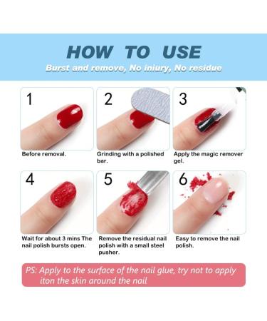 shifakou Gel Nail Polish Remover -Professional Nail Remover Gel Polish Remover For UV/Natural Gel Acrylic Nails-Quickly Removes Soak-Off Gel Polish-NO-IRRITATING - Buy Online on SooperMarket.com