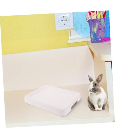 HAPINARY Box Hamster Toilet Bunny Supplies Bunny Pet Toilet Rabbit Training Potty Plastic Pet Toilet Bunny Trainer Toilet Bunny Clean Equipment -Fall Bunny Potty Small Pet Cage Supply 24.5X19.5X3CM White - Buy Online on SooperMarket.com