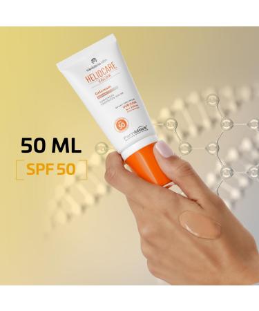 Heliocare Colour Gelcream Brown SPF 50 50ml / Sun Cream For Face / UVA and UVB Anti-Ageing Sunscreen Protection / Combination Dry Oily and Normal Skin Types / Natural-looking foundation coverage - Buy Online on SooperMarket.com