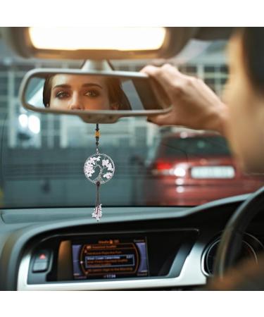 Shop Cobee Tree of Life Hanging Ornament for Car Mirrors | 7 Chakra Stones | Reiki & Good Luck Decoration for Cars & Windows (White/Pink) - Buy Online on SooperMarket.com