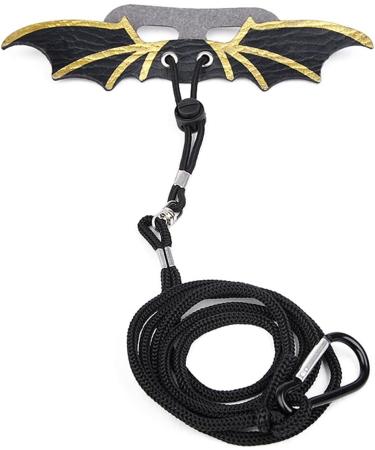 1 Set Adjustable Lizard Leash Bearded Dragon Harness Reptile Leather Harness Bearded Dragon Rope Reptile Leather Rope with Bat Wings for Lizard Amphibians Chameleons Small Pet Animals - Buy Online on SooperMarket.com