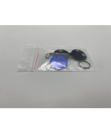 Personalized Dog Brand Pocket with Push Button - Engraved Synthetic Leather Tags in Blue Black Red Yellow | 30mm Control Space - Buy Online on SooperMarket.com