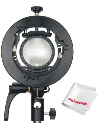 Godox S2 Speedlite S-Type Bracket Bowens Mount Flash Holder for Godox V1 AD200Pro AD400Pro AD200 and Other Flashes, Precise Tilt Control, Large Handle, Integrated Umbrella Mount