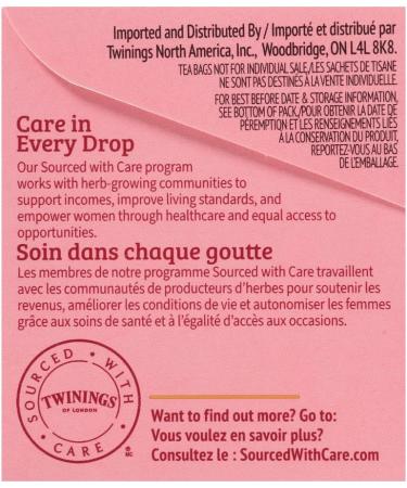 Twinings Raspberry & Lemon Herbal Individually Wrapped Tea Bags | Naturally Caffeine-Free| 20 Count (Pack of 6) | Enjoy Hot or Iced Raspberry & Lemon 20 Count (Pack of 6) - Buy Online on SooperMarket.com