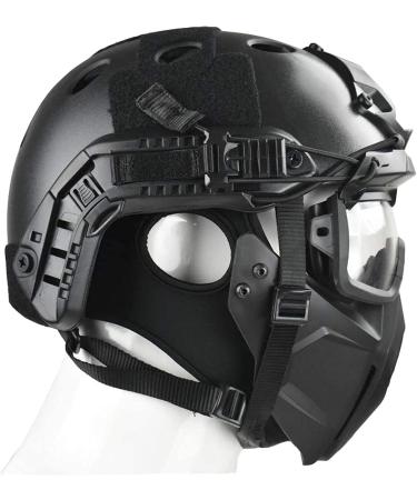 Fast Airsoft HelmetAirsoft Tactical Paintball Half Face Protection Mask and Goggles Set  for Paintball CS Game Set BK General type - Buy Online on SooperMarket.com