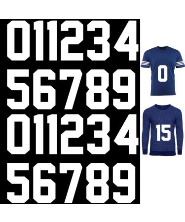 22 Pieces Iron on Numbers T Shirt Heat Transfer Numbers 0 to 9 Jersey Numbers Soft Iron on Numbers for Team Uniform Sports T Shirt Football Basketball Baseball (White,8 Inch) White 8 Inch