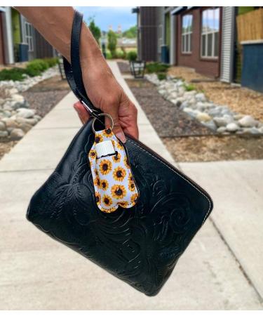 Party Girl Kim 1 oz Hand Sanitizer Holder Keychain - Sunflower Leopard Design - 3 Count Pack - Travel Size, Attach to Purse, Backpack, Diaper Bag - Key Ring & Carabiner Clip - Best for On-the-Go Protection - Buy Online on SooperMarket.com