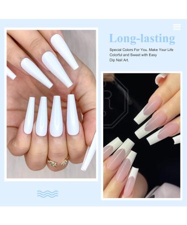 French Manicure Dipping Powder Set - Pink & White | 28g/Box, No UV/LED Cure, 0.98oz Per Box - Buy Online on SooperMarket.com
