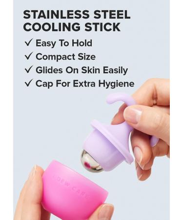 I DEW CARE Rolling With It | Cooling Depuffing Facial Roller with Cap - Mother's Day Gift | Reusable Hygienic Cooling Stick Skincare Tool - Ice Roller Travel Size | FSC Packaging - Buy Online on SooperMarket.com