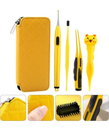 FRCOLOR Kids Ear Wax Pick Set - Cartoon Luminous Earwax Picker & Nose Clip for Safe Removal - Yellow 15.2x6.7cm - Buy Online on SooperMarket.com