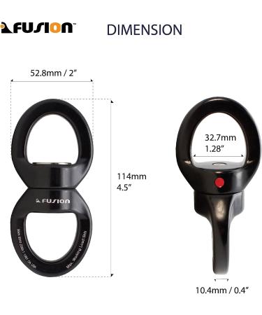 Fusion Climb Delta Swivel  Safest Rotational Device Hanging Accessory for Web Tree Swing  Therapy Swing  Aerial Dance  Swing Spinner Hanger  Rock Climbing  Hanging Hammocks (FP-8300-BLKBLK) Dual Oval Rings - Buy Online on SooperMarket.com