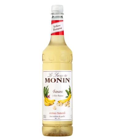 MONIN Premium Yellow Banana Syrup 1L for Cocktails and Mocktails. Vegan-Friendly Allergen-Free 100% Natural Flavours and Colourings. Pair with Caramel for Banoffee Syrup Banana 1 l (Pack of 1)