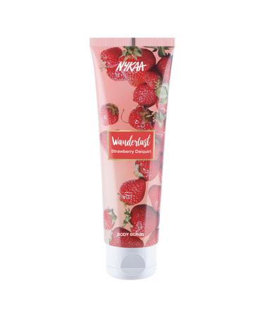 Nykaa Naturals Wanderlust Body Scrub - Nourishes Dull Skin - Buff Dead Skin for Smooth Results - Aloe Vera Infused - Strawberry Daiquiri - 4.93 oz
