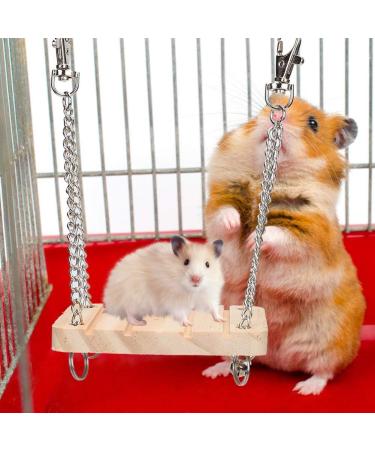 Premium Hamster Swing & Toys | Wooden Hanging Beds for Hamsters Mice Guinea Pigs & Chinchillas - Ideal Pet Accessories - Buy Online on SooperMarket.com