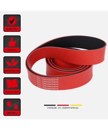 Deuserband Original Theraband Rot - Vegan Natural Rubber Resistance Band for Strength Training Fitness & Yoga | Non-Slip Made in Germany - Buy Online on SooperMarket.com