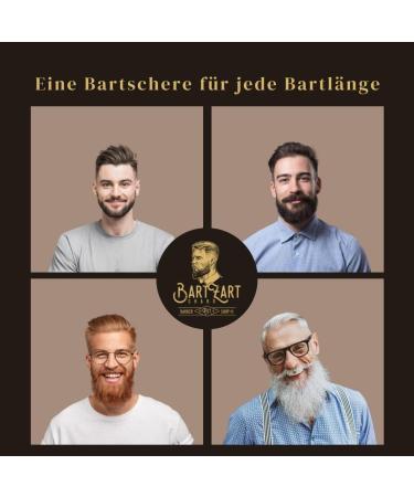Bartzart Small Beard Scissors & Comb Set | Perfect Beard Care for Men | Sharp Beard Shears with Etui for Mustache Wearers - Buy Online on SooperMarket.com