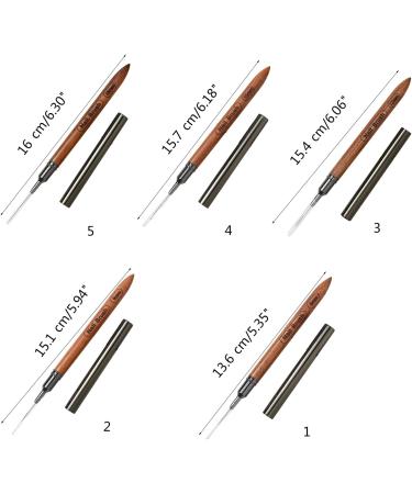 6/9/12/15/18mm Nail Art Brush Pull Line Painted Pen Nail Nail Dotting Tools Nail Art Liner Brush For Nail Artists Nail Art Design Painting Brush Nail Art Brush Nail Dotting Tools For Nail Artists - Buy Online on SooperMarket.com