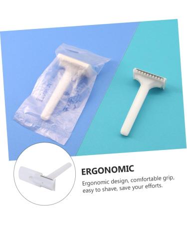 Magiclulu 50-Pack Disposable Skin Knives & Hair Razors - Reusable Straws with Case for Men & Pedicure - Double-Cut Hair Removal Razor (ABS White) - Buy Online on SooperMarket.com