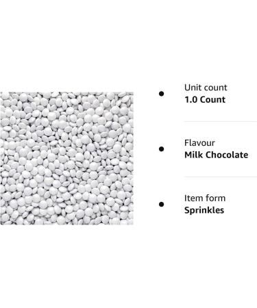 Coloured Milk Chocolate Beans - 30g or 100g - Cake Cupcake & Cookie Decoration Sprinkles (White 100g) White 100g - Buy Online on SooperMarket.com