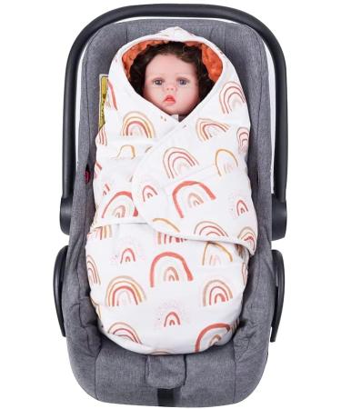 Rainbow Baby Blanket Swaddle Wrap - Soft & Warm Infant Sleeping Wrap for Boys & Girls - Unisex Receiving Blanket 0-6 Months - Buy Online on SooperMarket.com