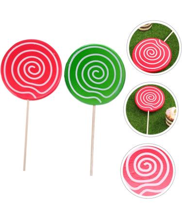 Alipis 4 Pcs Fake Lollipop Props Decor Christmas Lollipop Props Giant Prop Giant Candy Peg with Hook Realistic Candy Props Kid Toys Lollipop Cake Decorations Child Wooden Ornaments Drinks - Buy Online on SooperMarket.com