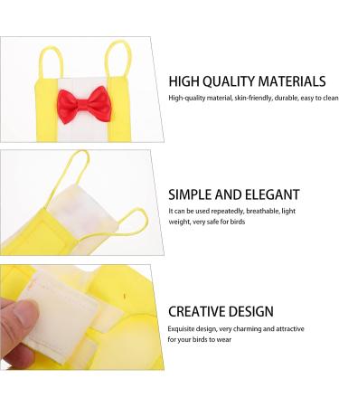 iplusmile Budgie Bird Diaper Nappy with Bowtie - Parakeet Cockatiel Costume (Yellow S) | International Shipping - Buy Online on SooperMarket.com