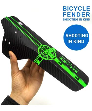 FETESNICE Mountain Bike Fender Set - Front and Rear Mud Guards for 20-29 Bicycles, Adjustable, Green - Buy Online on SooperMarket.com
