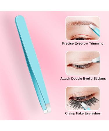 WUBAYI 7Pcs Stainless Steel Tweezers Kit for Facial Hair Removal - Professional Eyebrow Tweezers Set for Men & Women - Buy Online on SooperMarket.com
