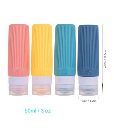 Travel Bottles Set - 4 Pack 90ml BPA-Free Silicone - Reusable & Leak-Proof - Perfect for International Shipping - Buy Online on SooperMarket.com