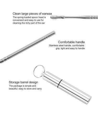 HEIMEABI Spring Ear Wax Cleaner Tool Set - Stainless Steel Ear Cleansing Kit with Storage Box - Earwax Removal Tool for Beauty Gift - D One Size - Buy Online on SooperMarket.com