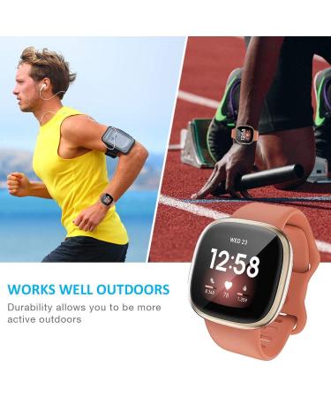 [3 Pack] Tensea Compatible with Fitbit Versa 3 / Sense Screen Protector Case  Soft TPU Bumper Full Around Fit bit Versa3 Sense Cover Protective Accessories (Clear/Clear/Clear  3) Clear/Clear/Clear 3 - Buy Online on SooperMarket.com